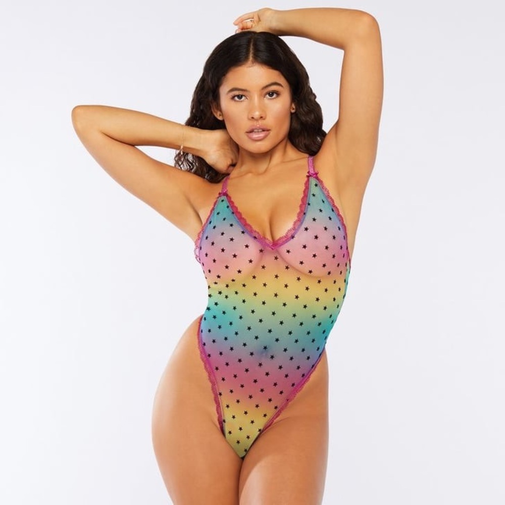 Savage X Fenty Rainbow print bodysuit - Small